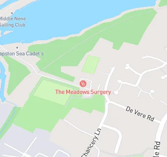 map for The Meadows Surgery