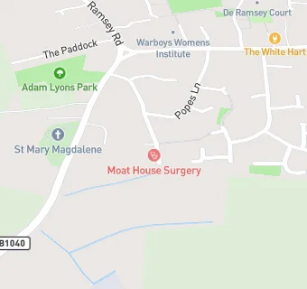 map for Moat House Surgery