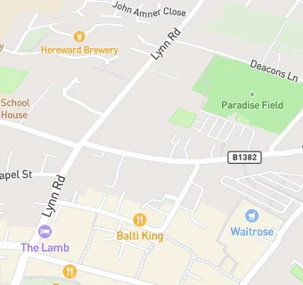 map for City Of Ely Bowls Club