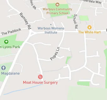 map for Moat House Surgery Resource Centre