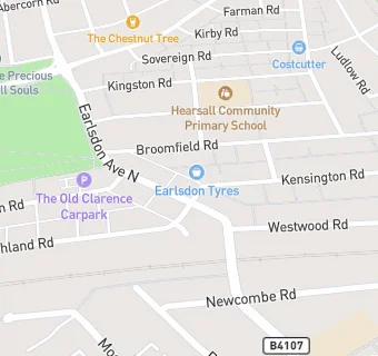 map for Kensington Road Surgery