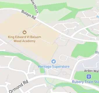 map for King Edward VI Balaam Wood Academy