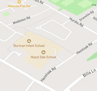 map for Hazel Oak School