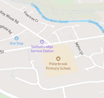 map for Peterbrook Primary School