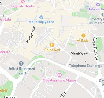 map for Coventry Central Hall