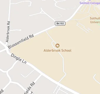 map for Alderbrook Leading Edge School and Arts College