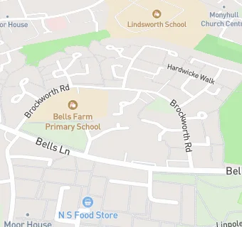 map for Bells Farm Primary School