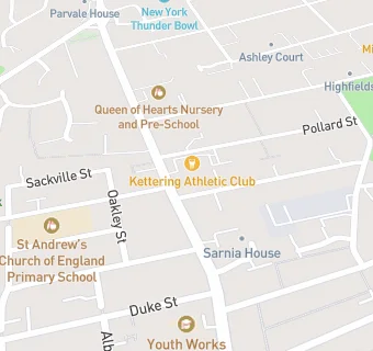 map for Kettering Athletic Club