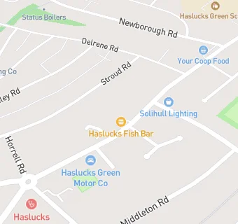 map for Haslucks Fish Bar