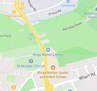 map for Kings Norton Junior and Infant School