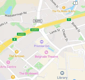 map for Coventry City Centre Premier Inn