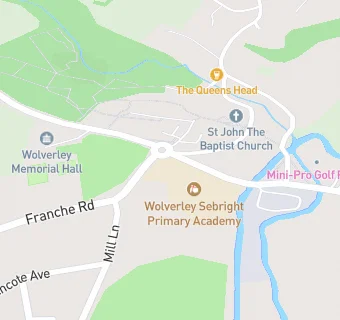 map for Wolverley Sebright Primary Academy