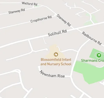 map for Blossomfield Infant and Nursery School