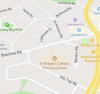 map for St Brigid's Catholic Primary School