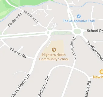 map for Highters Heath Community School
