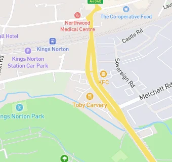 map for The Toby Carvery Kings Norton