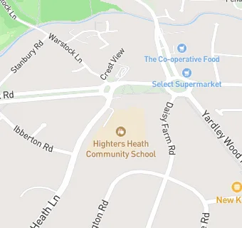 map for Highters Heath Community School