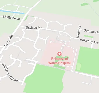 map for Princess Of Wales Hospital