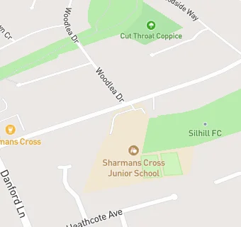 map for Sharmans Cross Junior School