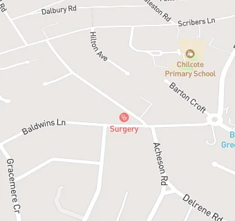 map for Baldwins Lane Surgery