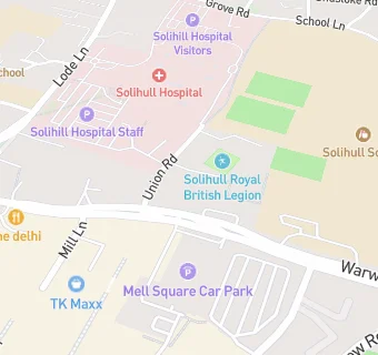 map for Solihull United Reformed Church