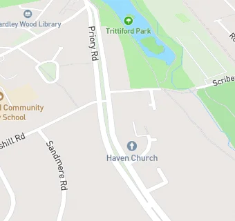 map for Priory Road Service Station