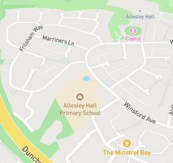 map for Allesley Hall Primary School