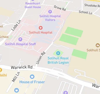 map for Solihull Pds