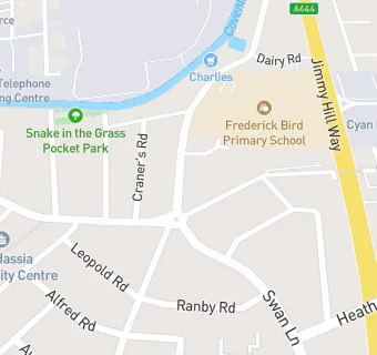 map for Frederick Bird Infant School