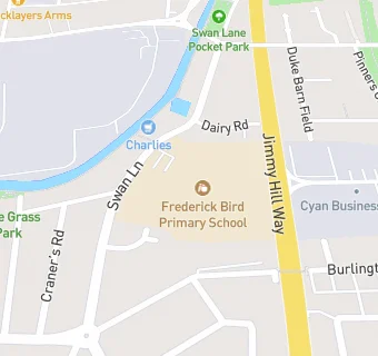 map for Frederick Bird Infant School