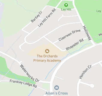 map for The Orchards Primary Academy