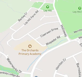 map for The Orchards Primary Academy