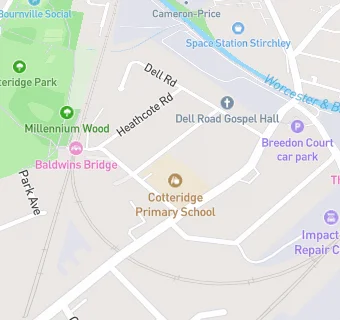 map for Cotteridge Primary School
