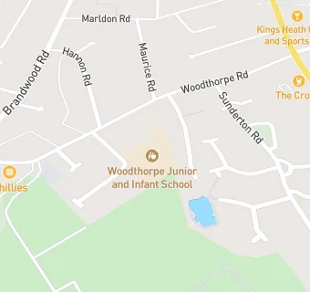 map for Woodthorpe Junior and Infant School