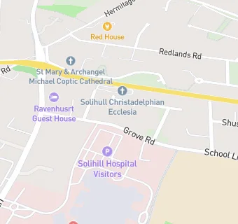 map for Grove Road Dental Clinic - Solihull Community Services (Heart Of England Nhs Fou