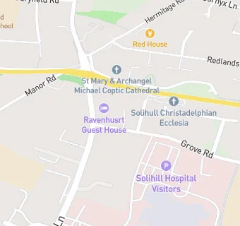 map for Grove Surgery (Solihull Healthcare Partnership)