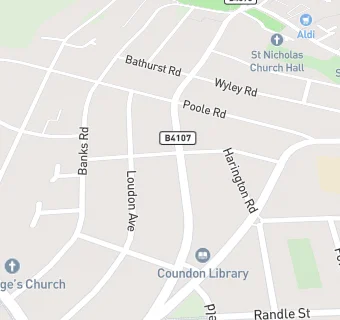 map for Moseley Avenue Surgery