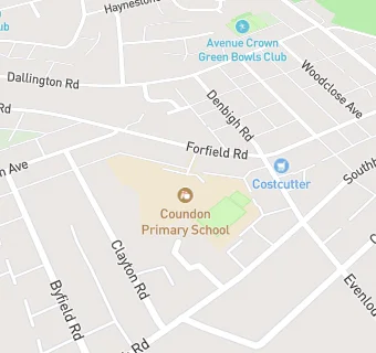 map for Coundon Primary School