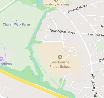 map for Sherbourne Fields School