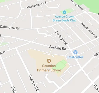 map for Coundon Primary School