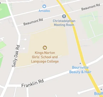 map for Kings Norton Girls' School and Language College