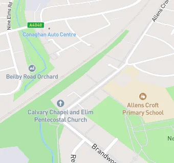 map for Allens Croft Primary School