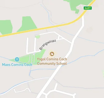 map for Ysgol Comins Coch