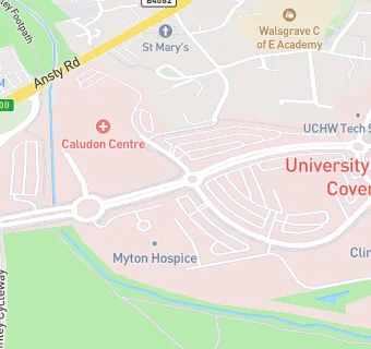 map for Coventry Hospital School and Home Tuition Service