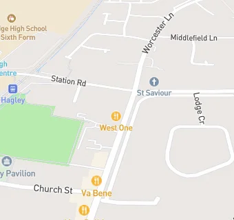 map for Hagley Dental Practice 