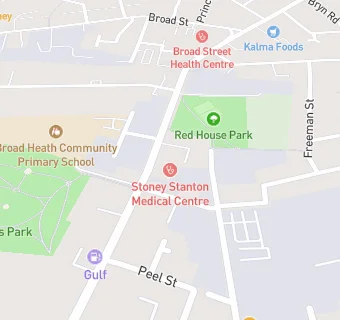 map for Stoney Stanton Medical Centre