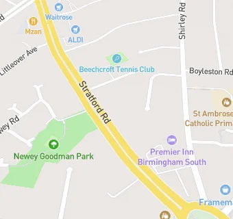 map for Premier Inn  Birmingham South (Hall Green)