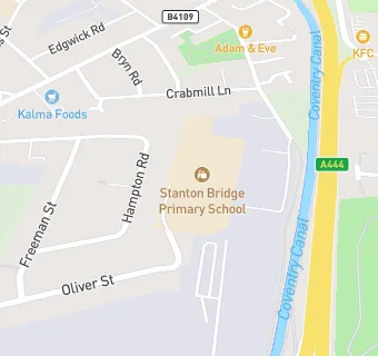 map for Stanton Bridge School