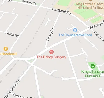 map for The Old Priory Surgery