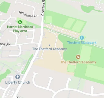 map for The Thetford Academy